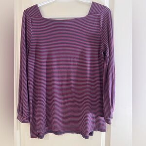 Striped Grey and Pink Women's Top